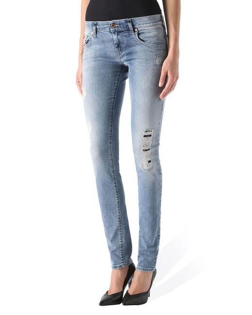 DIESEL Blue Fit- Jeans Hose Grupee 0851Y Slim Skinny