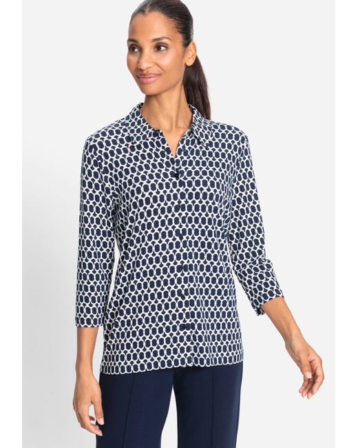 Olsen Blue Langarmbluse