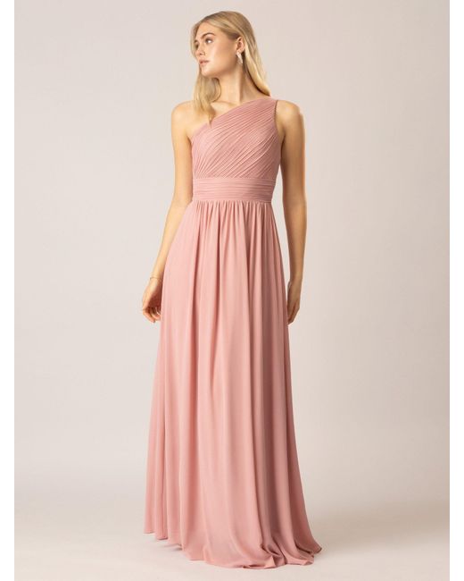 Apart Pink Abendkleid aus hochwertigem Polyester Material und geriffelt am Rücken