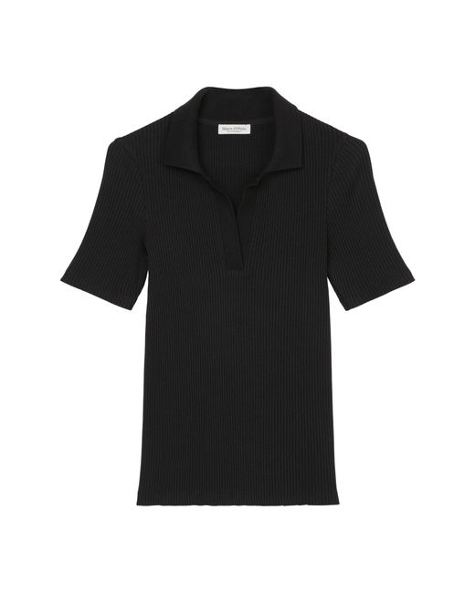 Marc O' Polo Black Marc O' Shirtbluse Polo shirt, short sleeve, flatknit