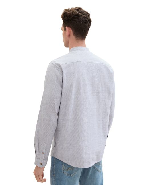 Tom Tailor Streifenhemd mit Streifenmuster in White für Herren