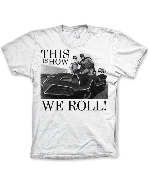 Batman This Is How We Roll Big Tall T-Shirt in White für Herren