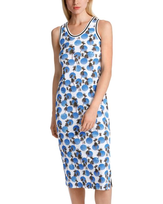 Marc Cain Blue Sommerkleid "Sports " Premium mode Kleid mit Beach-Point-Print