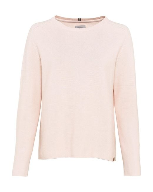 Camel Active Pink Strickpullover aus Baumwolle