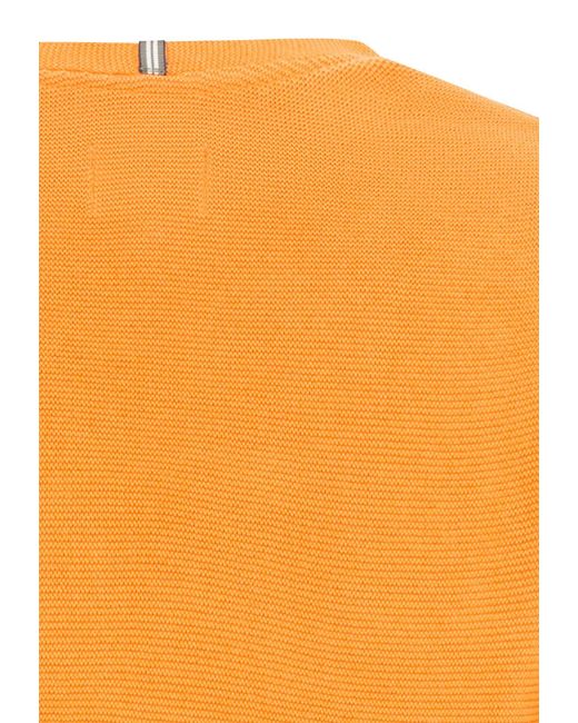 Camel Active Orange Strickpullover Feinstrickpullover mit V-Ausschnitt