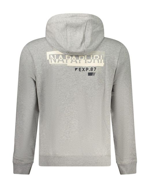 Napapijri Graues Langarm-Sweatshirt mit Kapuze und in Gray für Herren