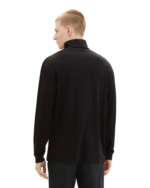 Tom Tailor Langarmshirt (1-tlg) in Black für Herren