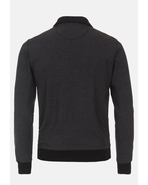 CASA MODA Sweatshirt Basic (1-tlg) Sweattroyer in Black für Herren