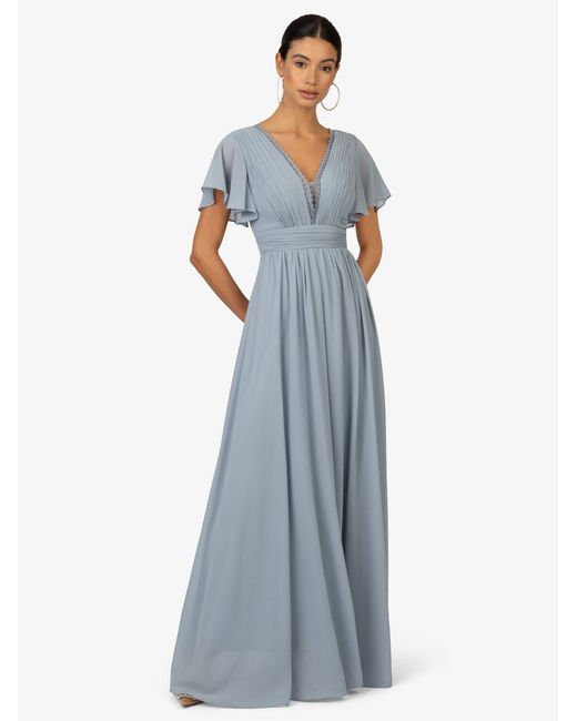 Kraimod Blue Abendkleid aus hochwertigem Material mit V-Ausschnitt