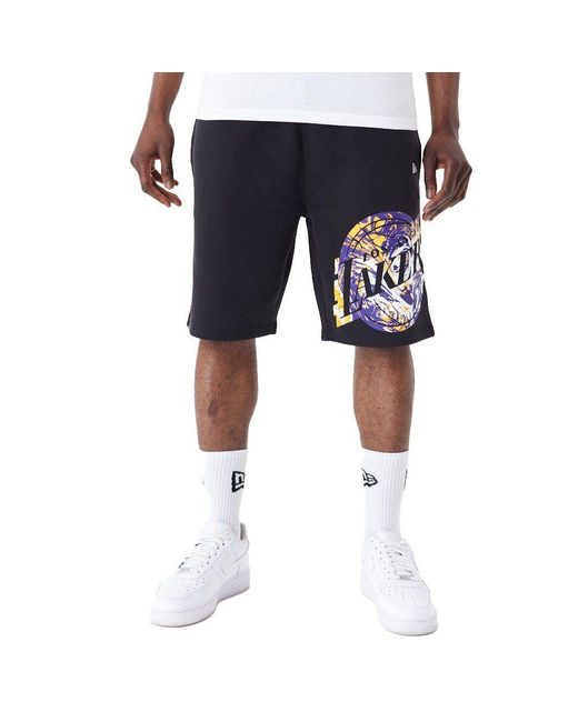 KTZ Shorts French Terry NBA Los Angeles Lakers in Blue für Herren