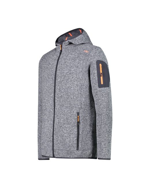 CMP Fleecejacke Knitted Fix Hood Jacket 3H60847N in Gray für Herren