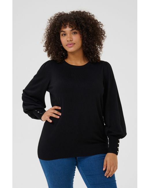 Kaffe Black Strickpullover KClizzy Große Größen