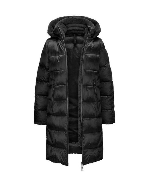 Milestone Black Steppmantel MSMiranda mit kuschligem Kaninchen Fake-Fur-Kragen