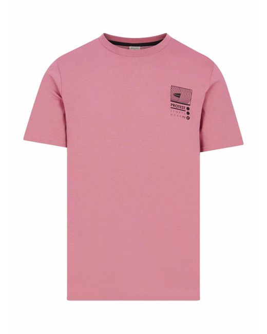 Protest Print- PRTKeidi t-shirt DuskSkyPink in Red für Herren