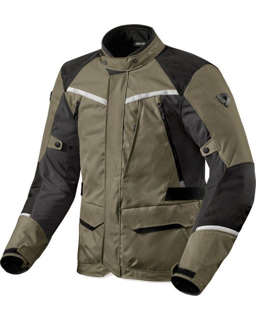 Revit Motorradjacke Voltiac 3 H2O Motorrad Textiljacke wasserdicht in Green für Herren