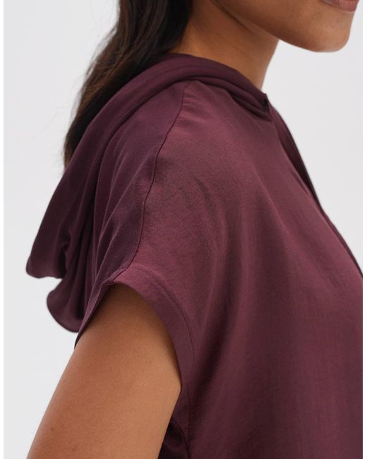 Opus Purple Kurzarmshirt Shirt Slowino