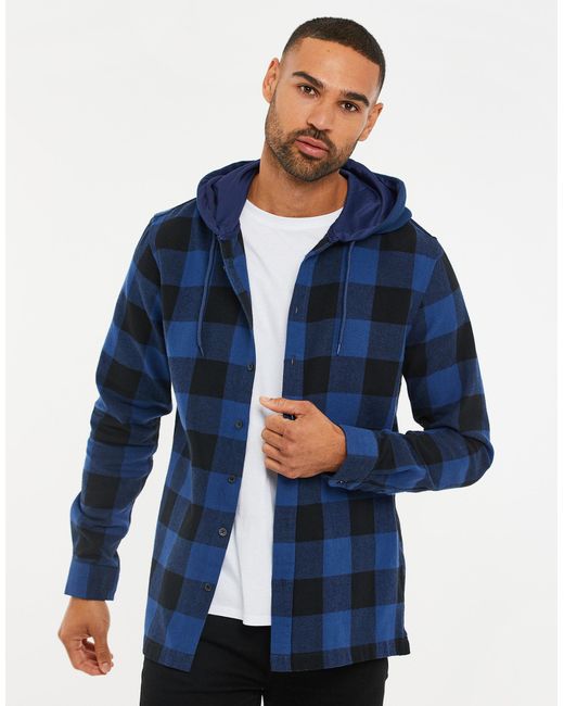 Threadbare Outdoorjacke (1-St) im tollen Karo-Design in Blue für Herren