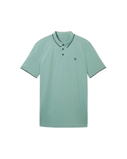 Tom Tailor T-Shirt polo with tipping in Green für Herren