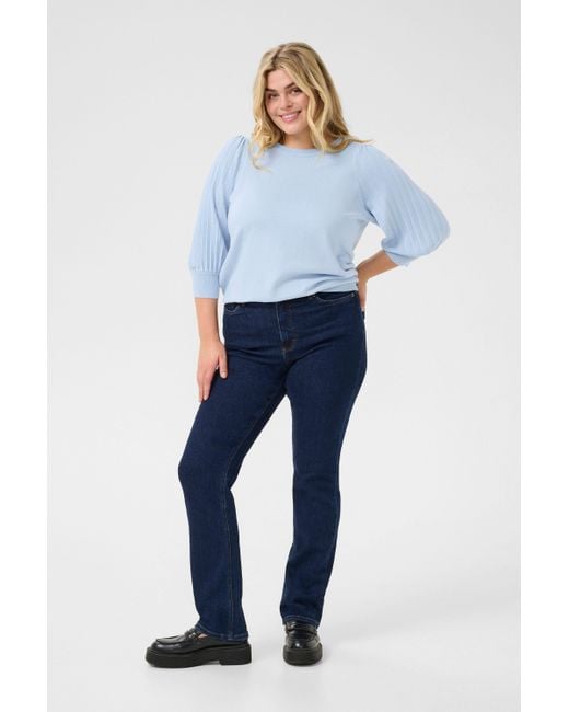 Kaffe Blue Strickpullover KCloni Große Größen
