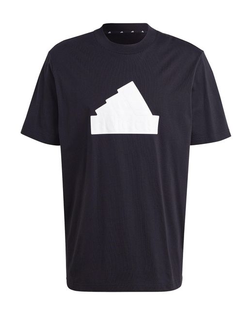 Adidas Originals Badge Of Sport T-Shirt Baumwolle in Blue für Herren