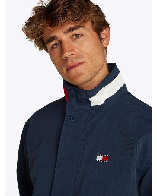 Tommy Hilfiger Allwetterjacke TJM DNA COLLAR ESS JACKET Mit Rundhalsausschnitt in Blue für Herren