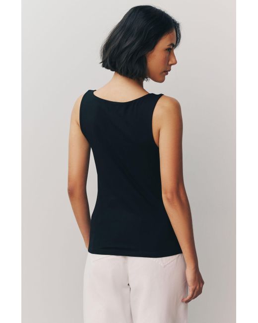 Next Black Trägertop Tops mit eckigem Ausschnitt 2er-Pack (2-tlg)