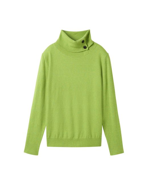Tom Tailor Green Strickpullover mit Rollkragen