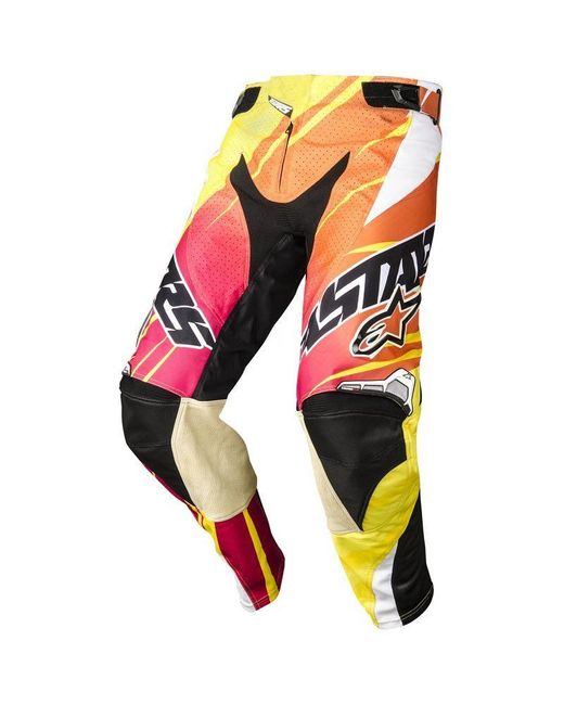 Alpinestars Motorradhose Techstar Motocross Hose belüftet reißverschluss in Green für Herren
