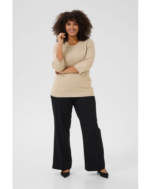 Kaffe White Strickpullover KClizzy Große Größen