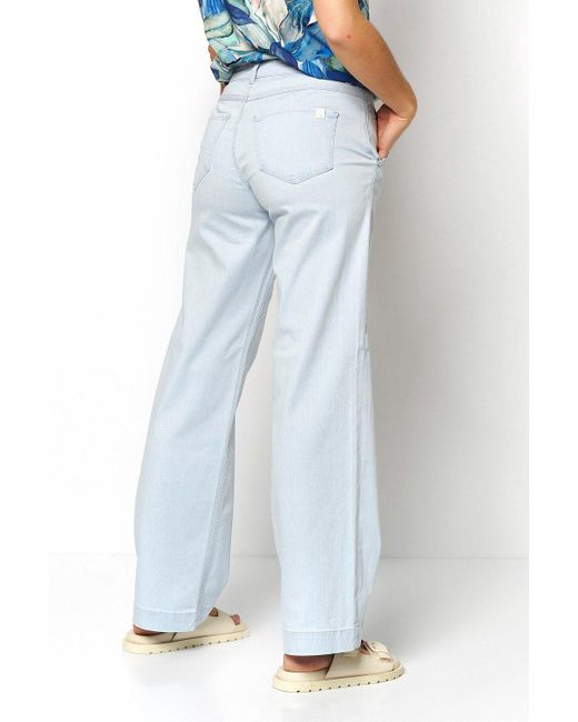 Toni Blue 5-Pocket-Jeans Liv mit weitem Beinverlauf
