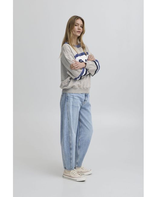 Ball White Rundhalspullover BALUCA SWEAT modisches Sweatshirt mit Logo-Print