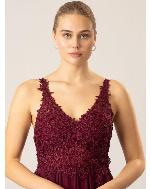 Apart Purple Abendkleid aus hochwertigem Polyester Material mit Rückenausschnitt