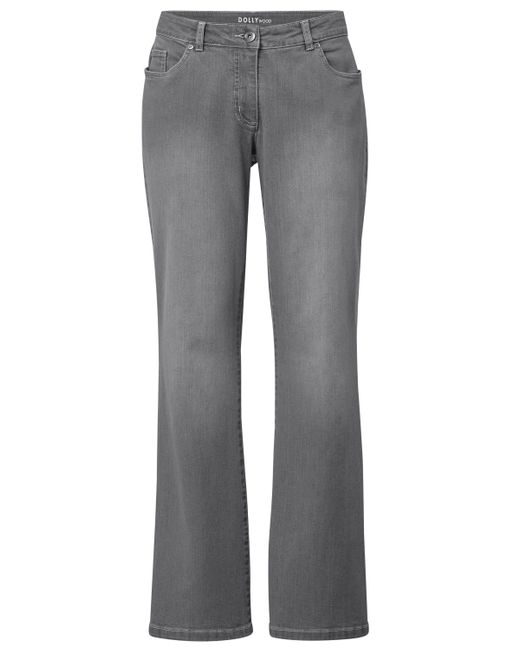Dollywod Gray Regular-fit- Bootcut-Jeans Stretchkomfort 5-Pocket mit Schlag