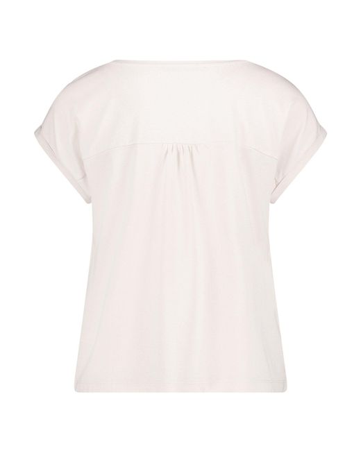 BETTY&CO White T-Shirt mit Placement (1-tlg) Druck