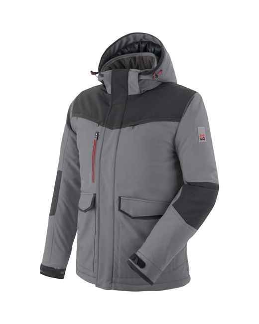 Würth MODYF Stretch X wasserabweisende & atmungsaktive Arbeitsjacke Moderne Winter Softshelljacke für Handwerker in Gray für Herren