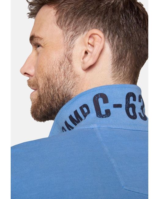 Camp David Poloshirt Basic CAD FS23 Kurzarmshirt mit (1-tlg) in Blue für Herren