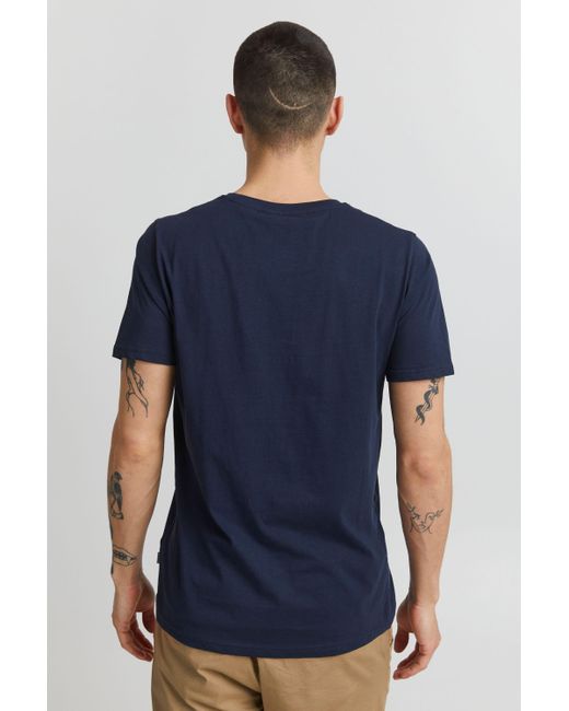 Solid T-Shirt SDBryce SS1 in Blue für Herren