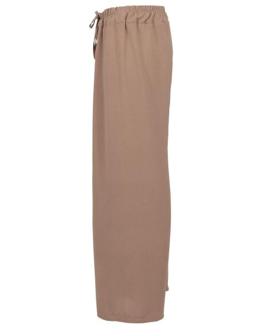 malito more than fashion Brown Palazzohose 2305 Sommerhose Marlenehose Culottehose mit elastischem Bund Einheitsgröße