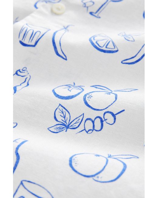 Next Kurzarmhemd Kurzarm-T-Shirt mit Zitronen-Print (1-tlg) in White für Herren