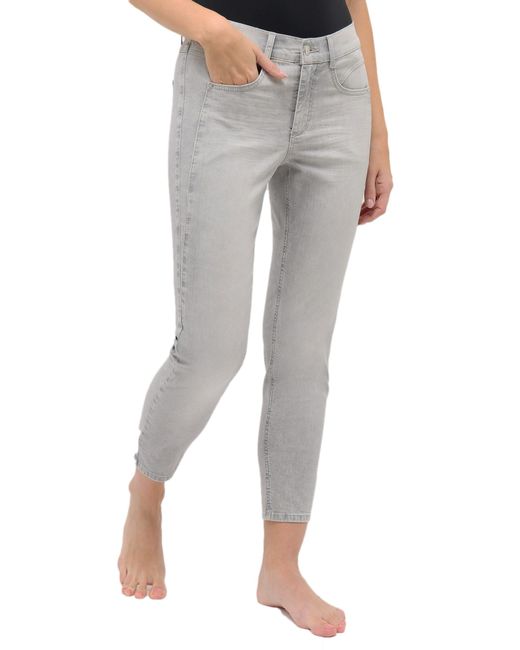 ANGELS Gray 5-Pocket- Jeans Ornella seam 42 (1-tlg)