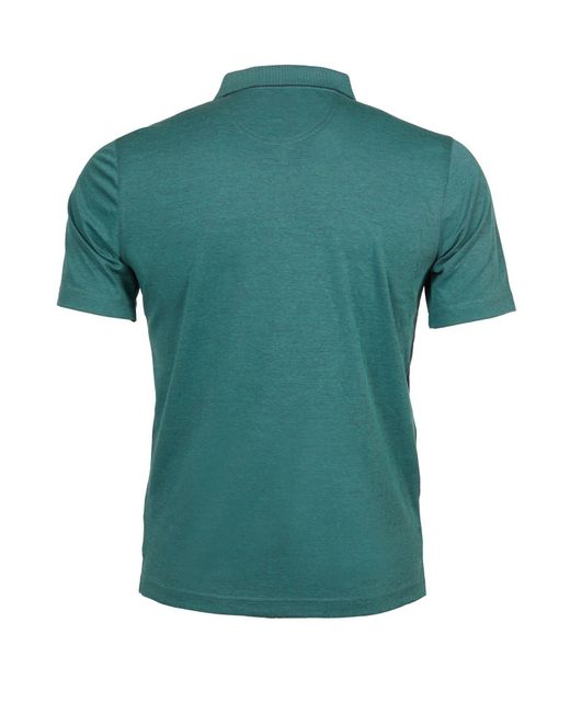 Hajo Poloshirt in Softknit in Green für Herren