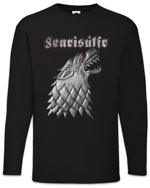 Urban Backwoods Langarmshirt Fenrisulfr Langarm T-Shirt Odin Odhin Thor Irminsul Walhalla Vikings in Black für Herren