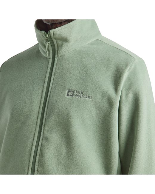 Jack Wolfskin Fleecejacke TAUNUS FZ M leichter, dehnbarer, atmungsaktiver Midlayer in Green für Herren