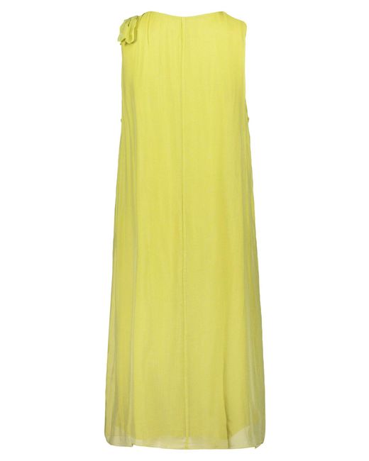 Cartoon Yellow Minikleid aus Seiden-Viskose-Chiffon (1-tlg)