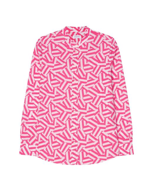 Seidensticker Klassische Bluse Schwarze Rose Langarm Kragen Geometrische  Muster in Pink | Lyst DE