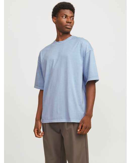 Jack & Jones Rundhalsshirt JJECHARGE FADED TEE O-NECK NOOS mit Rundhalsausschnitt in Blue für Herren