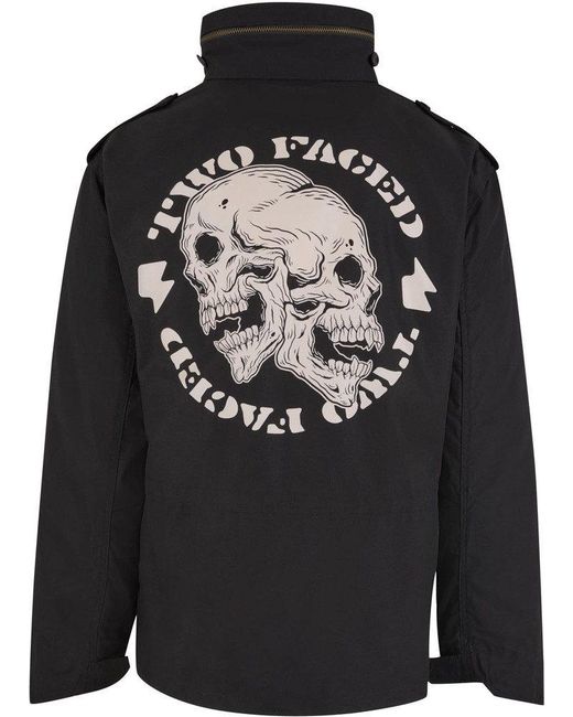Mister Tee Kurzjacke Two Faced Skull M65 Standard in Gray für Herren