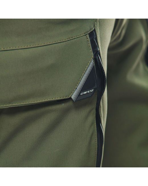 DAINESE Motorradhose Hekla Absoluteshell Pro 20K D-Dry Motorrad Textilhose (wasserdicht) in Green für Herren