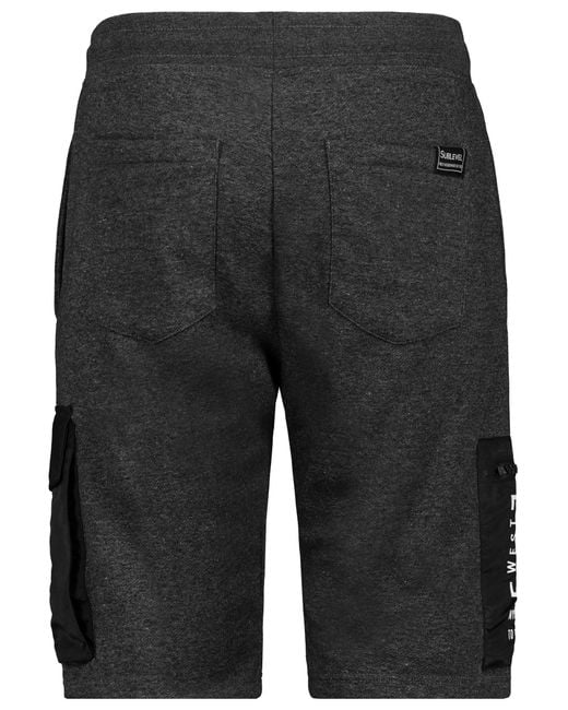 Sublevel Bermudas Sweat kurze Hose Bermuda Knielang Short Sommer Leicht in Gray für Herren