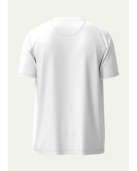 Fynch-Hatton T-Shirt mit Logoprägung auf der Brust in White für Herren